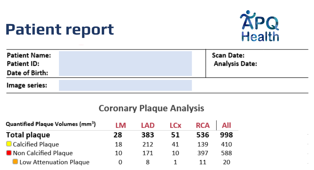 Image of Autoplaque patient report